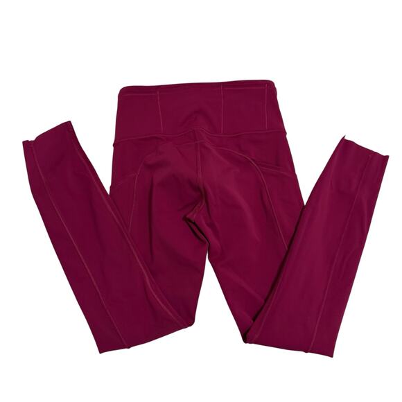 Lululemon Fast and Free Tight II 25" *Non-Reflective Nulux Deep Fuscia - Picture 7 of 14